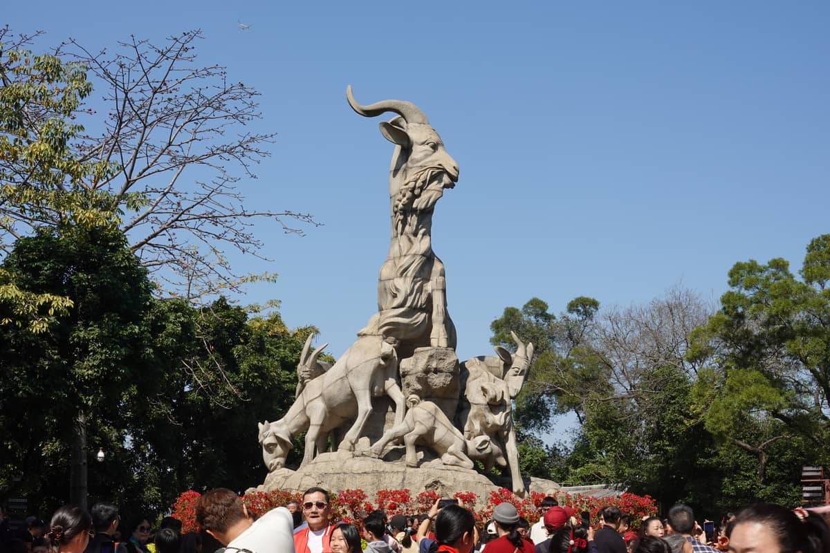 تمثال الخراف الخمسة, حديقة يويكسيو, قوانغتشو Five Rams Statue, Yuexiu Park, Guangzhou